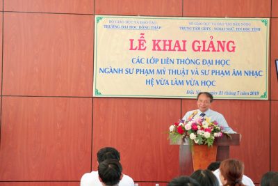 LỄ KHAI GIẢNG CÁC LỚP LIÊN THÔNG ĐẠI HỌC NGÀNH SƯ PHẠM MỸ THUẬT VÀ SƯ PHẠM ÂM NHẠC