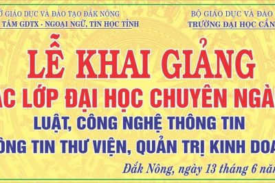 THÔNG BÁO KHAI GIẢNG CÁC LỚP ĐẠI HỌC