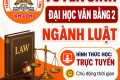 THÔNG BÁO TUYỂN SINH VĂN BẰNG 2 ĐẠI HỌC NGÀNH LUẬT