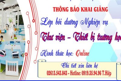Thông báo tuyển sinh chứng chỉ Nghiệp vụ thư viện – Thiết bị trường học