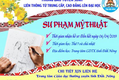 THÔNG BÁO TUYỂN SINH LIÊN THÔNG TỪ TRUNG CẤP, CAO ĐẲNG LÊN ĐẠI HỌC NGÀNH SƯ PHẠM MỸ THUẬT