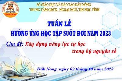 Tuần lễ Hưởng ứng học tập suốt đời năm 2023