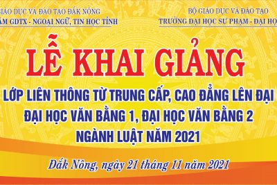 THÔNG BÁO KHAI GIẢNG CÁC LỚP LIÊN THÔNG TỪ TRUNG CẤP, CAO ĐẲNG LÊN ĐẠI HỌC