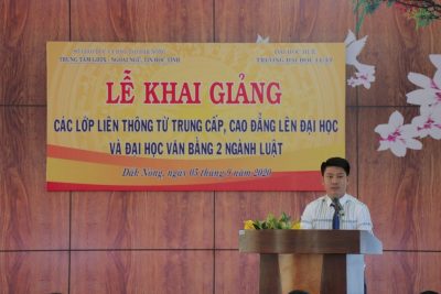 Lễ Khai giảng các lớp Liên thông từ Trung cấp, Cao đẳng lên Đại học và Đại hoc Văn bằng 2 ngành Luật