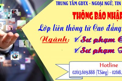 THÔNG BÁO NHẬP HỌC NGÀNH SƯ PHẠM CÔNG NGHỆ VÀ SƯ PHẠM TIẾNG ANH