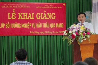 LỄ KHAI GIẢNG LỚP BỒI DƯỠNG NGHIỆP VỤ ĐẤU THẦU QUA MẠNG