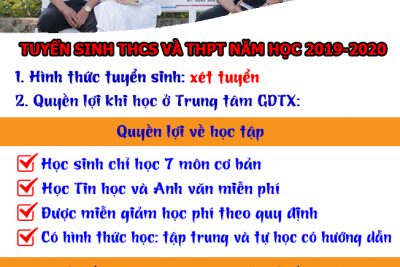 THÔNG BÁO TUYỂN SINH THCS VÀ THPT NĂM HỌC 2019-2020