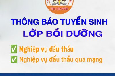 Thông báo tuyển sinh các lớp Nghiệp vụ đấu thầu