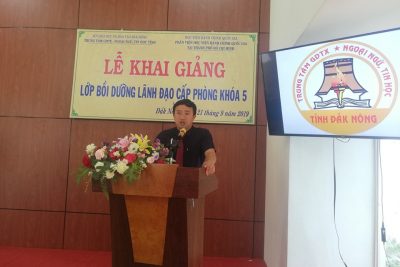 LỄ KHAI GIẢNG LỚP BỒI DƯỠNG LÃNH ĐẠO, QUẢN LÝ CẤP PHÒNG KHÓA 05 NĂM 2019