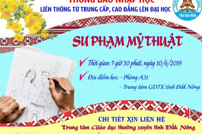 THÔNG BÁO NHẬP HỌC NGÀNH SƯ PHẠM MỸ THUẬT