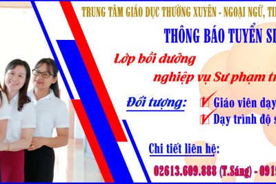 THÔNG BÁO TUYỂN SINH LỚP BỒI DƯỠNG NGHIỆP VỤ SƯ PHẠM TRÌNH ĐỘ SƠ CẤP CHO GIÁO VIÊN DẠY LÁI XE VÀ DẠY TRÌNH ĐỘ SƠ CẤP NGHỀ