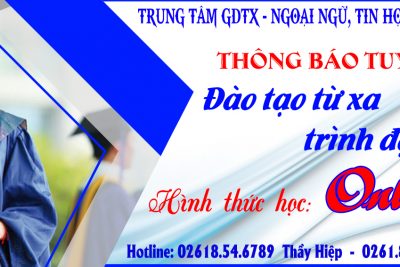THÔNG BÁO TUYỂN SINH ĐÀO TẠO TỪ XA TRÌNH ĐỘ ĐẠI HỌC