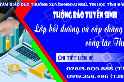 THÔNG BÁO TUYỂN SINH LỚP BỒI DƯỠNG VÀ CẤP CHỨNG CHỈ CÔNG TÁC THỦ QUỸ