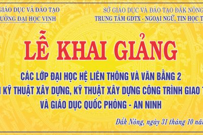 THÔNG BÁO KHAI GIẢNG