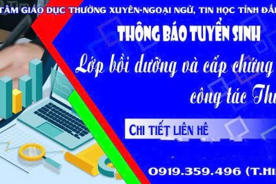THÔNG BÁO TUYỂN SINH LỚP CHỨNG CHỈ THỦ QUỸ