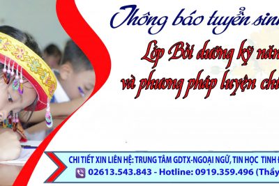 TUYỂN SINH LỚP CHỨNG CHỈ “LUYỆN CHỮ ĐẸP” KHAI GIẢNG THÁNG 5/2025