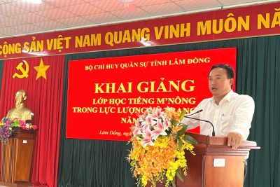 Khai giảng lớp học tiếng M’Nông trong lực lượng Vũ trang tỉnh năm 2025