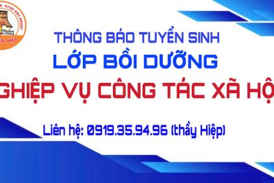 CHỨNG CHỈ NGHIỆP VỰ CÔNG TÁC XÃ HỘI