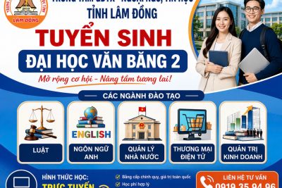 THÔNG BÁO TUYỂN SINH NGÀNH LUẬT, NGÔN NGỮ ANH, QUẢN LÝ NHÀ NƯỚC, QUẢN TRỊ KINH DOANH, THƯƠNG MẠI ĐIỆN TỬ